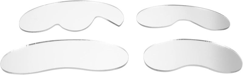 klarako 4pcs Mirror Tray Mirror Ring Plates Ring Rack Display Clear Jewelry Plates Mirror Necklace Tray Reflection Mirror Plate Jewelry Mirrored Plate Acrylic Storage Board Display Board - Image 1
