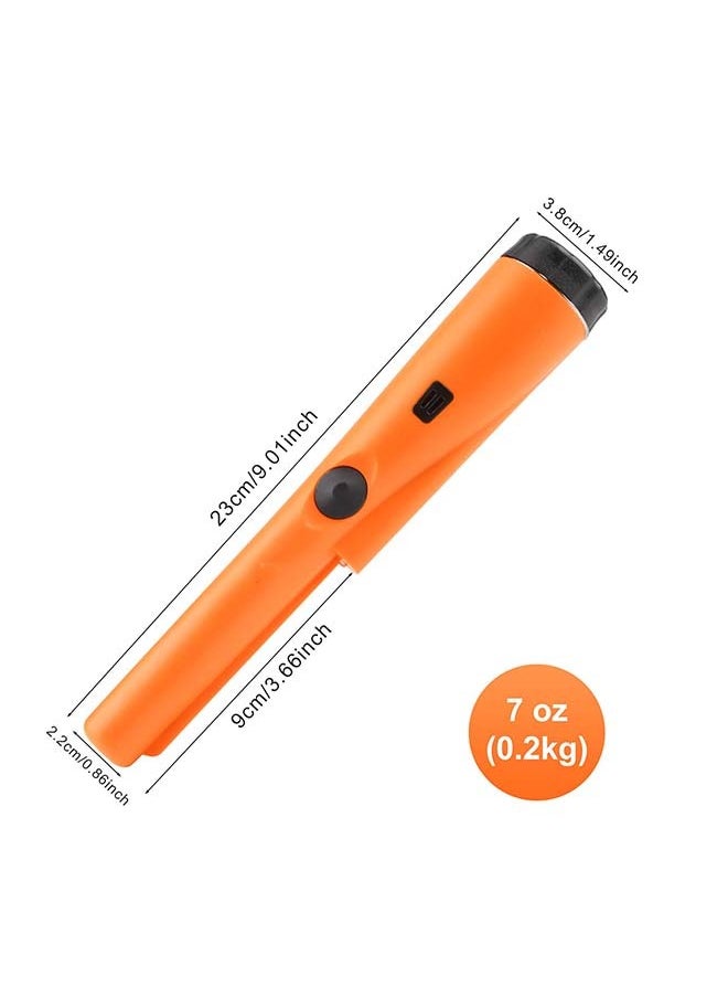 Generic - Metal Detector Pinpointer, Professional Waterproof Handheld Pin Pointer Wand, Search Treasure Pinpointing Finder Probe with 9V Battery for Adults, Kids - Orange - Image 1