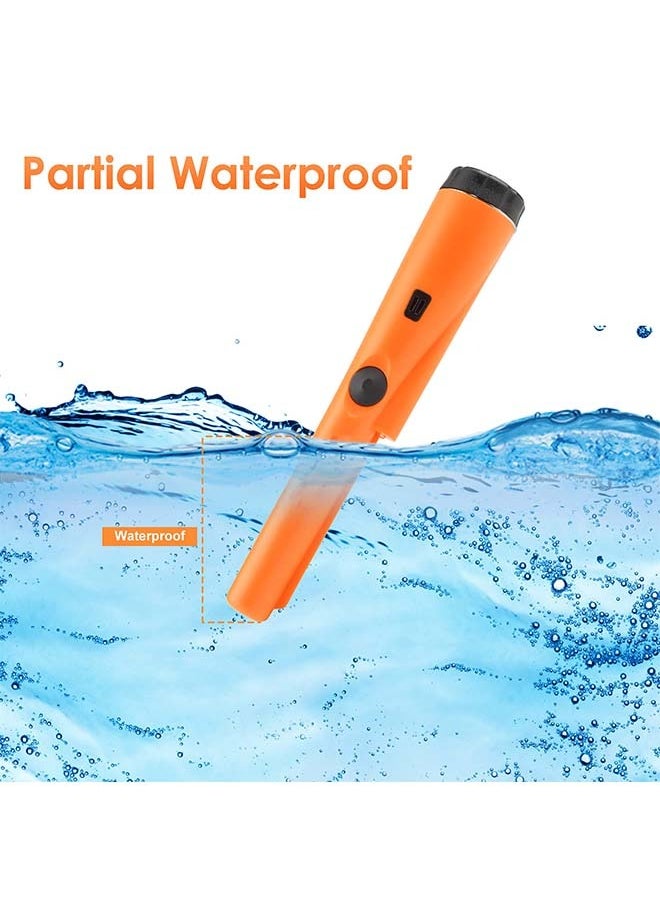 Generic - Metal Detector Pinpointer, Professional Waterproof Handheld Pin Pointer Wand, Search Treasure Pinpointing Finder Probe with 9V Battery for Adults, Kids - Orange - Image 1