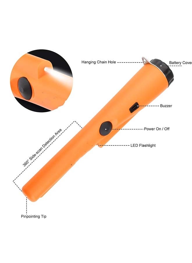 Generic - Metal Detector Pinpointer, Professional Waterproof Handheld Pin Pointer Wand, Search Treasure Pinpointing Finder Probe with 9V Battery for Adults, Kids - Orange - Image 1