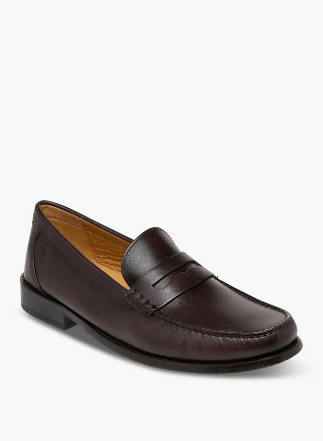 DUCHINI Men's Solid Slip-On Loafers