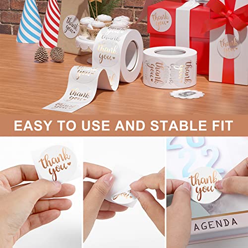 Nestcode 1 Inch Thank You Stickers, 500 PCS Sealing Stickers Thank You Label Tags for Boutiques,Giveaways,Envelope Seals, Small Business,Wedding,Birthday,Party Gift Wrap Bag,Baking Packaging - Image 3