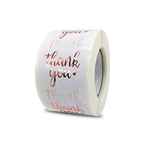Nestcode 1 Inch Thank You Stickers, 500 PCS Sealing Stickers Thank You Label Tags for Boutiques,Giveaways,Envelope Seals, Small Business,Wedding,Birthday,Party Gift Wrap Bag,Baking Packaging - Image 1