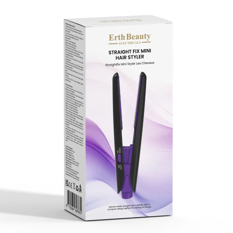 ErthSkin London STRAIGHT FIX MINI HAIR STYLER BLACK
