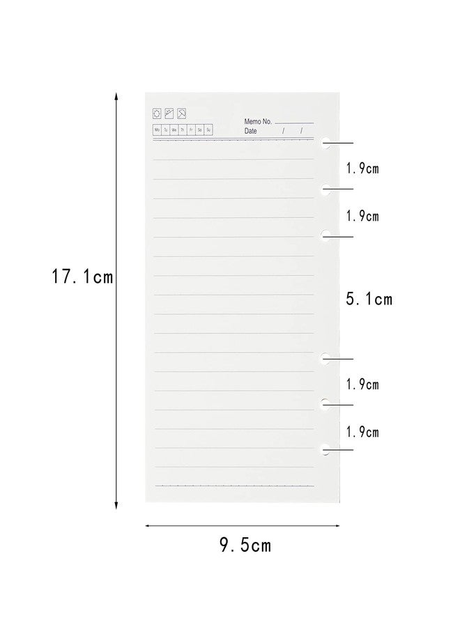 Moterm Lined Refills for Personal Ring- Undated Inserts Set of 2 (6.75 inch x 3.75 inch) - Image 2