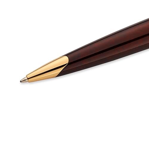 Waterman Carène Ballpoint Pen | Marine Amber with 23k Gold Clip | Medium Point with Blue Ink Cartridge | Gift Box - Image 4