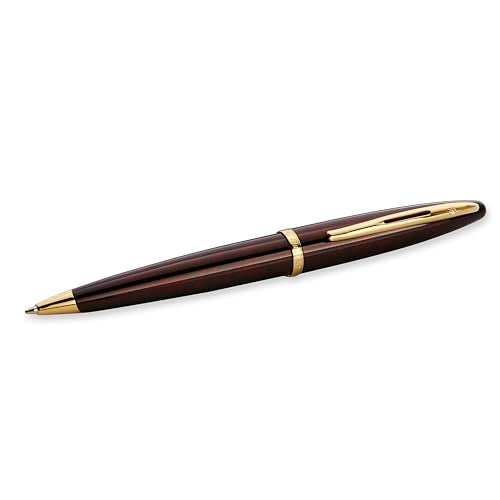 Waterman Carène Ballpoint Pen | Marine Amber with 23k Gold Clip | Medium Point with Blue Ink Cartridge | Gift Box - Image 3