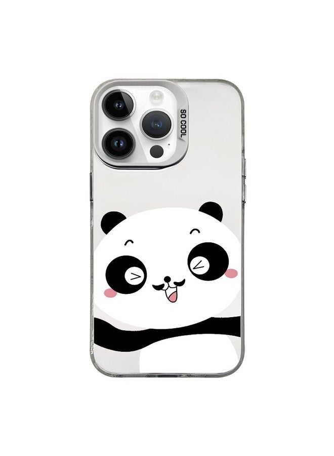 HuHa Case Cover For iPhone 14 Pro Cartoon Panda TPU Hybrid PC Phone Case(Wink Panda) - Image 1
