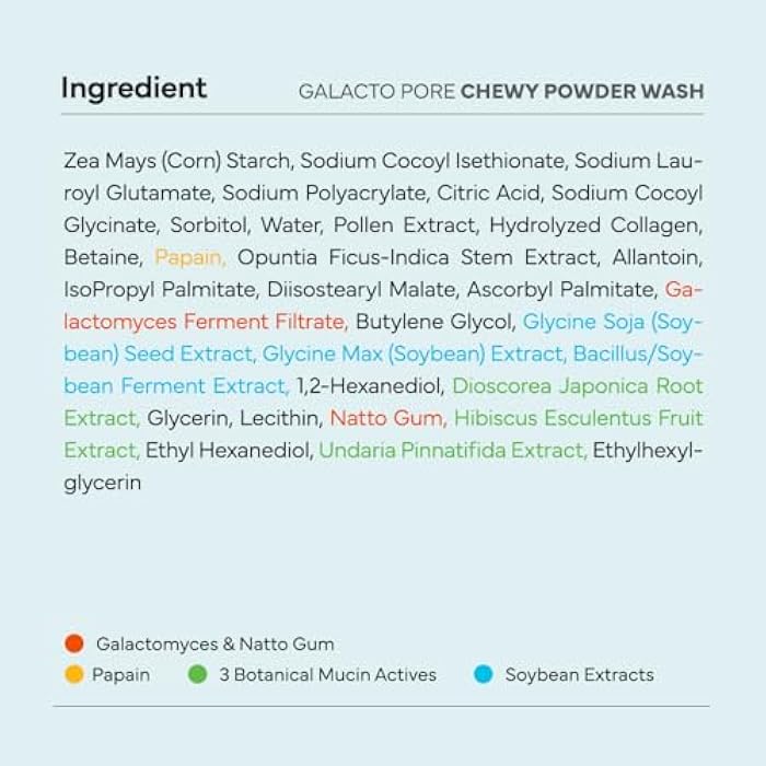 SAM'U Galacto Pore Chewy Powder Wash, Gentle Enzyme Powder Facial Cleanser & Galactomyces Exfoliator for Pores, Korean Skincare for All Skin Types, Face Wash Travel Size, S'more Cleanser 1.76 oz - Image 5