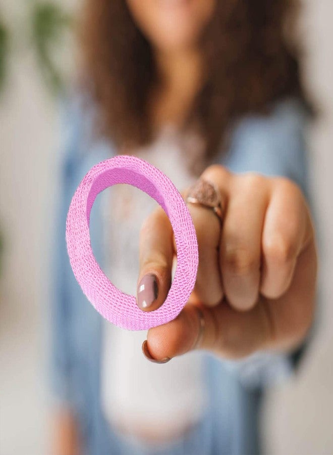 بيرلي باندز ربطات شعر كبيرة من Burlybands للشعر الكثيف والثقيل أو المجعد - ربطات شعر نسائية مانعة للانزلاق، لا تسبب تلف الشعر، بدون خياطة - وردي، 3 قطع - Image 5