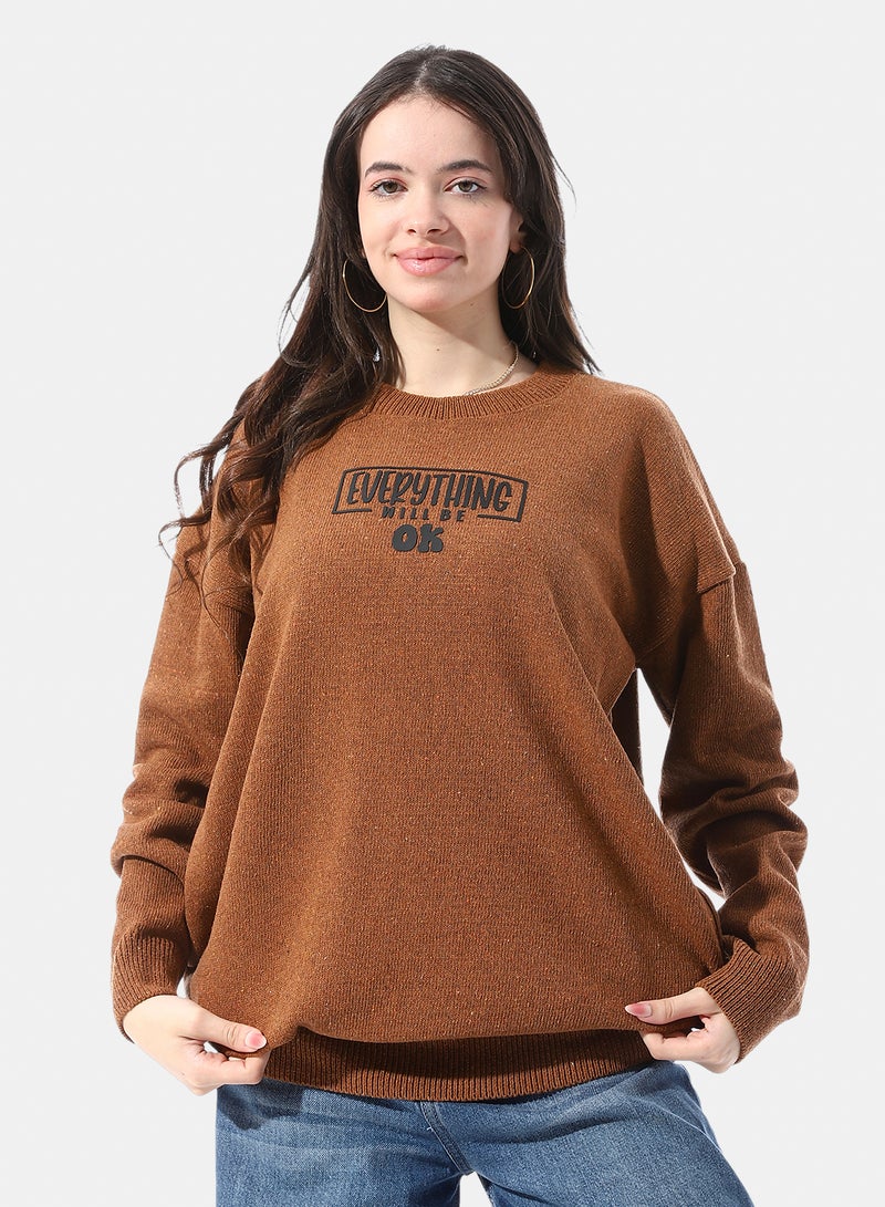 Andora Everything Will Be Okay Relaxed Fit Pullover - Image 1