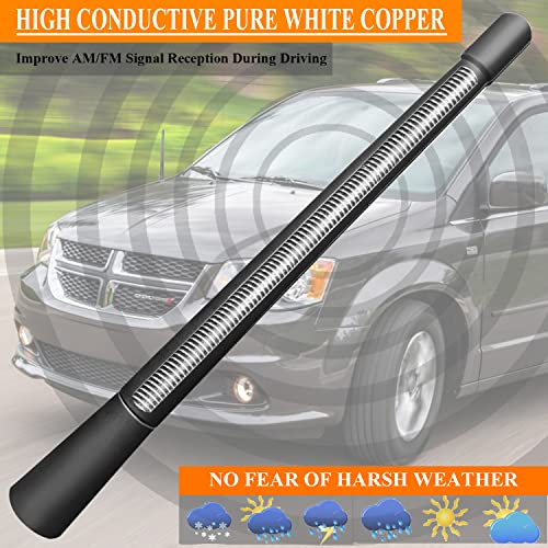 RooFox 7 Inch Antenna Replacement for Dodge Grand Caravan (2008-2018), Dodge Grand Caravan Antenna, Flexible Rubber Antenna Mast - Image 5