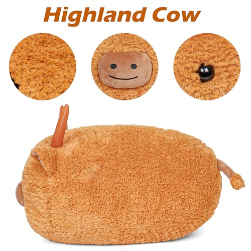 Wepop Giant Highland Cow Stuffed Animal 20 in Fluffy Highland Cow Plush Adorable Cattle Stuffed Animal Plushie Pillows Gifts for Kids and Adults - Image 5