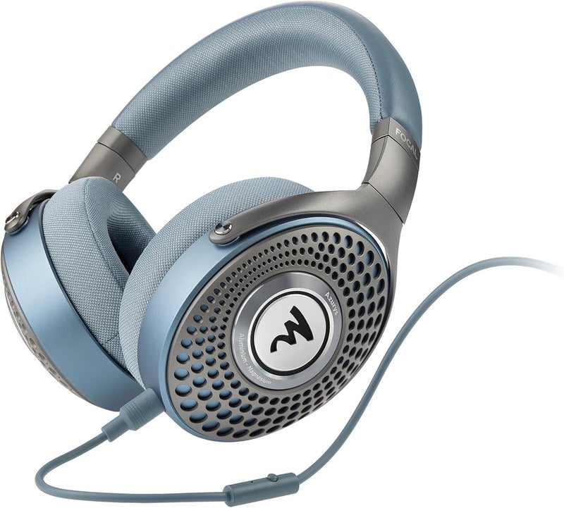 Focal Azurys Closed-Back Wired HiFi Headphones with Mic, No Latency, Blue - Image 4