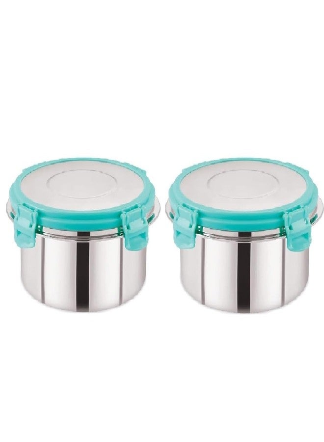 FLOMERO Stainless Steel Leak Proof Click and Seal Lock Air Tight Tiffin Container Rust-Free, Easy Grip, Easy to Carry, Travel Container (2) 500ml Fusion - Image 1