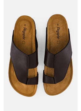 Algspar Men Slip On Cork Sandals, Brown  - Image 2