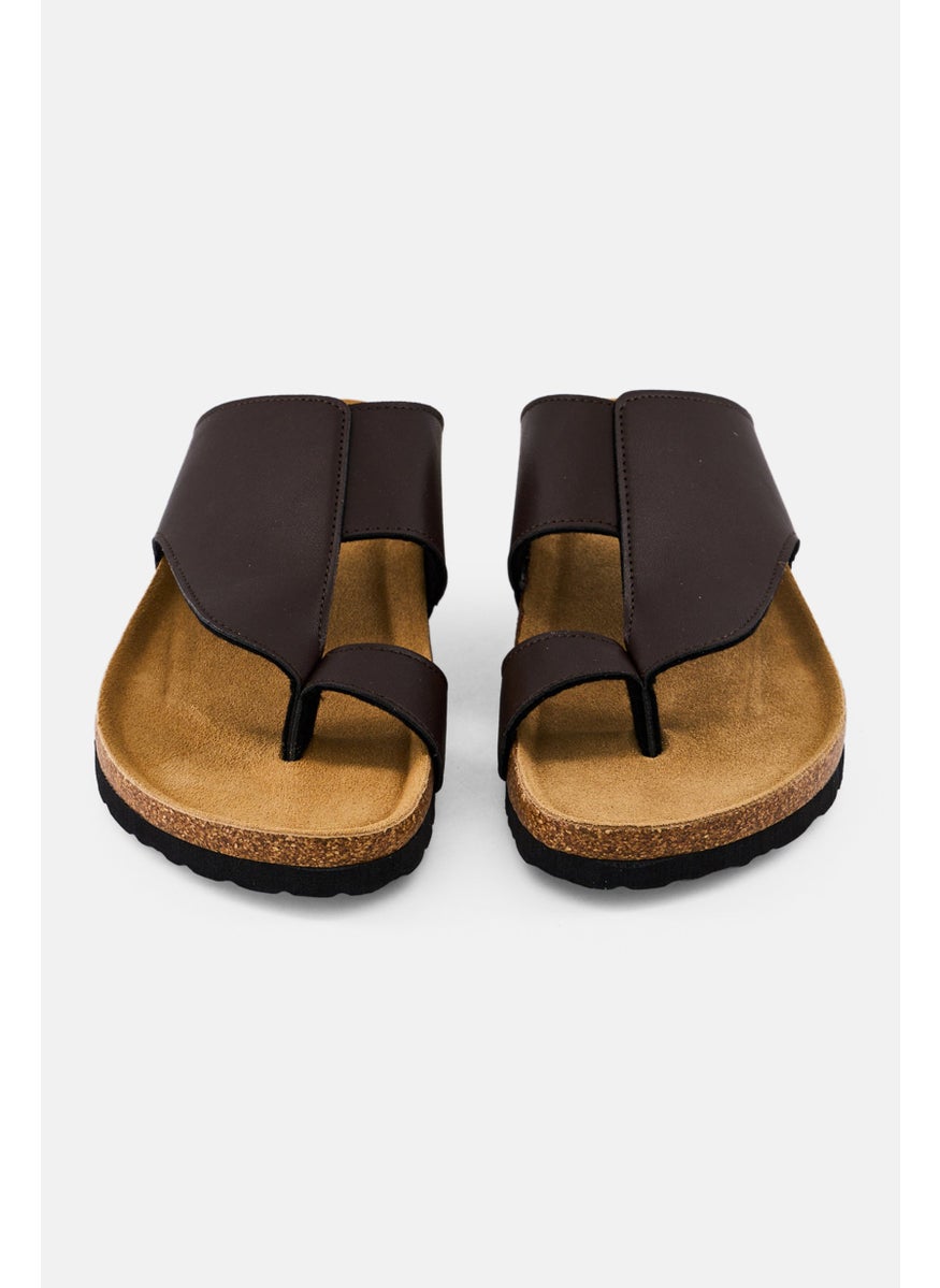 Algspar Men Slip On Cork Sandals, Brown  - Image 4