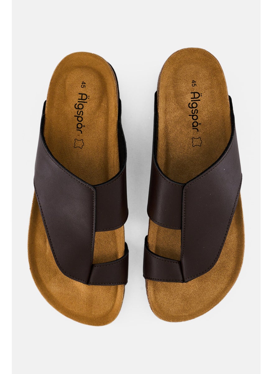 Algspar Men Slip On Cork Sandals, Brown  - Image 2