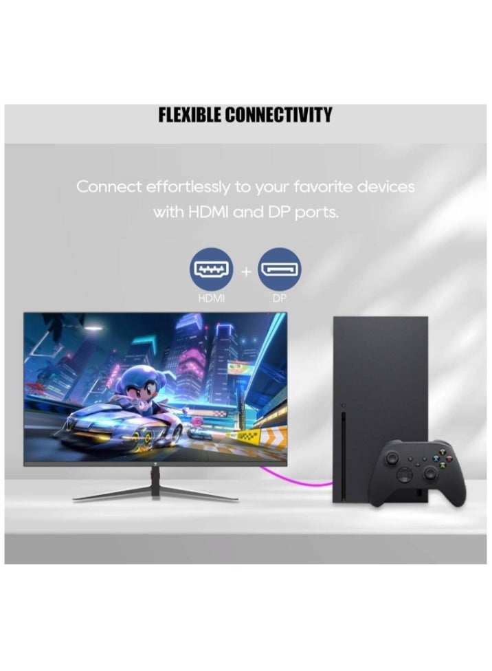 آي كور شاشة ألعاب مسطحة GX27FGM مقاس 27 بوصة | دقة Full HD بتردد 200 هرتز | زمن استجابة 1 مللي ثانية | تدعم FreeSync وG-SYNC | لوحة VA | منافذ HDMI وDisplayPort - Image 5