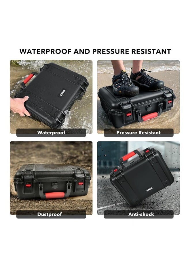 SYMIK - SYMIK P330-MMDL Dual Layer Mini 4 Pro Case, Waterproof Hard Carrying Case for DJI Mini 4 Pro/Mini 3/Mini 3 Pro Fly More Combo, Fits DJI RC 2/RC, RC-N2/N1, Charger Hub, Tablet Holder, Landing Pad, iPad - Image 1