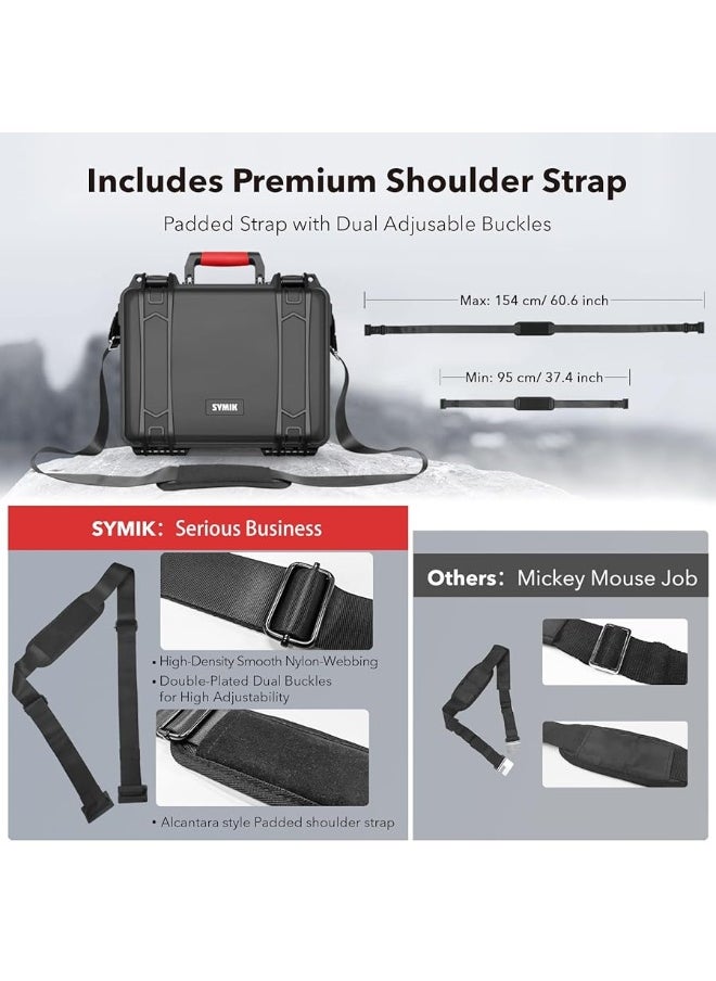 SYMIK - SYMIK P330-MMDL Dual Layer Mini 4 Pro Case, Waterproof Hard Carrying Case for DJI Mini 4 Pro/Mini 3/Mini 3 Pro Fly More Combo, Fits DJI RC 2/RC, RC-N2/N1, Charger Hub, Tablet Holder, Landing Pad, iPad - Image 1