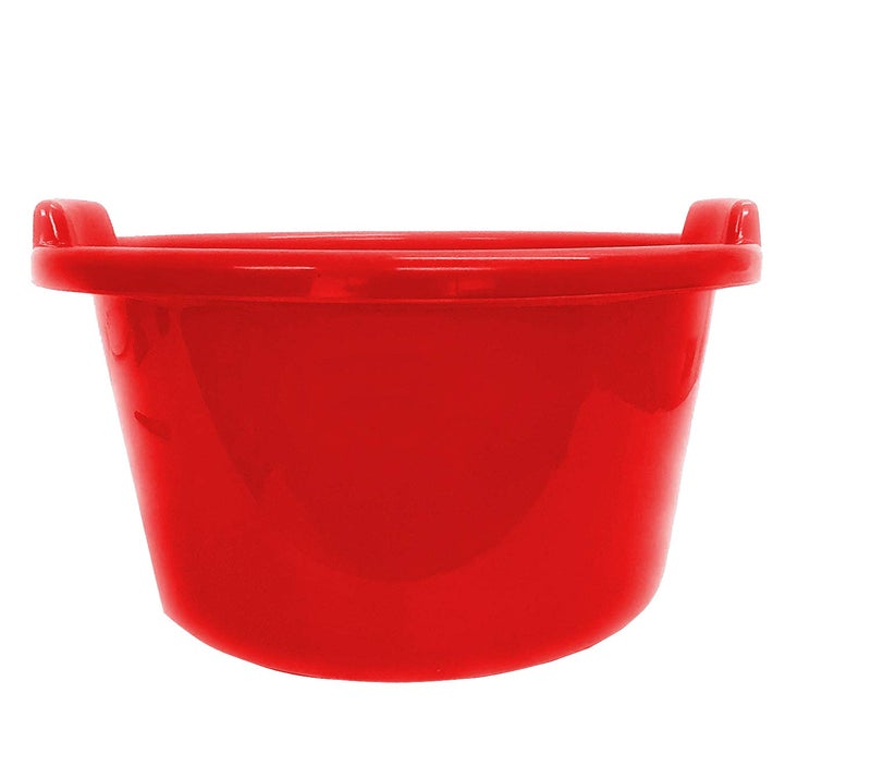 Kuber Industries Heart Home Unbreakable Multipurpose Bathroom Deep Tub 40 Litre Red CTHH022028