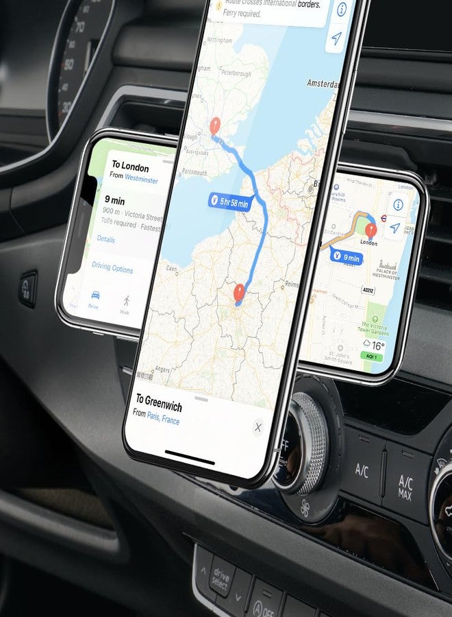 BEERTE fits for Magsafe Car Mount for Audi A4 S4 A5 S5 RS4 RS5 2017-2025 [20 Strong Magnets] Magnetic Phone Holder for iPhone 15 14 13 12 Car Air Vent Phone Navigation Automobile Cradles - Image 4