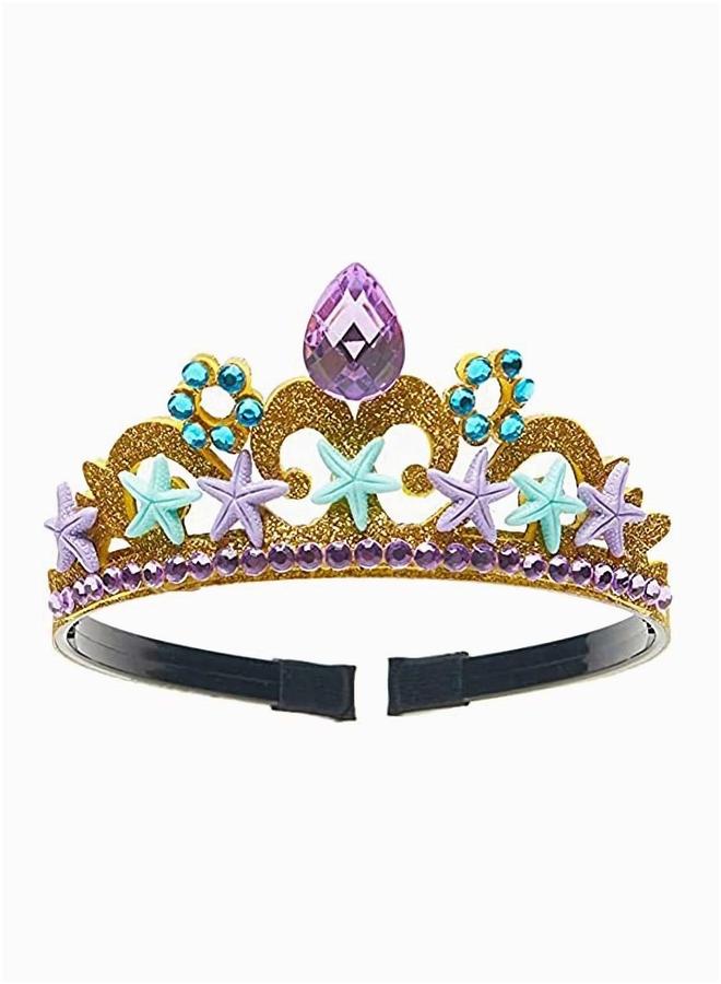 Children Crown Princess Dress Up Gold Tiara for Girls Birthday Costume Accessories - Image 1