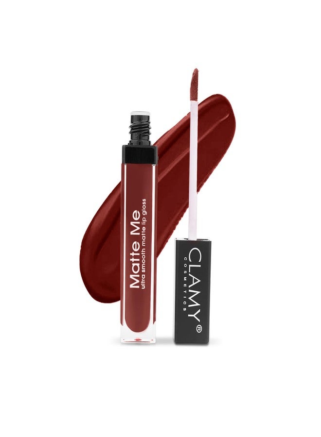 CLAMY Matte Me Waterproof Ultra Smooth Long Lasting Lip Gloss/Liquid Lip Stick for Women 6 grams (JAM 33) - Image 1