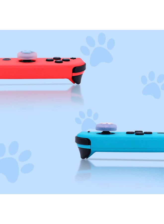 Switch Cat Claw Rocker Cover Joycon Key Cap NS Handle Jelly Cat Foot Silicone Cover-Product Color:Light Blue Bottom With White Feet - Image 5