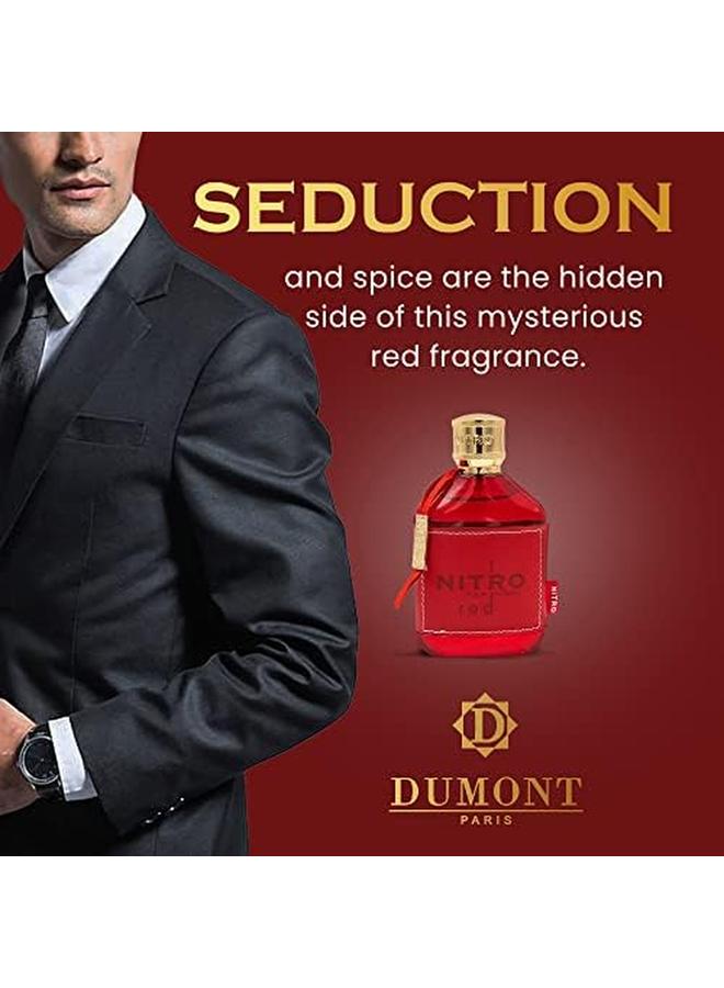 Dumont Nitro Red 3.4Oz Eau De Parfum Luxury Perfume For Men Fruit Woody Floral And Masculine Fragrance Long Lasting Cologne Mist And Body Spray For Him - Image 4