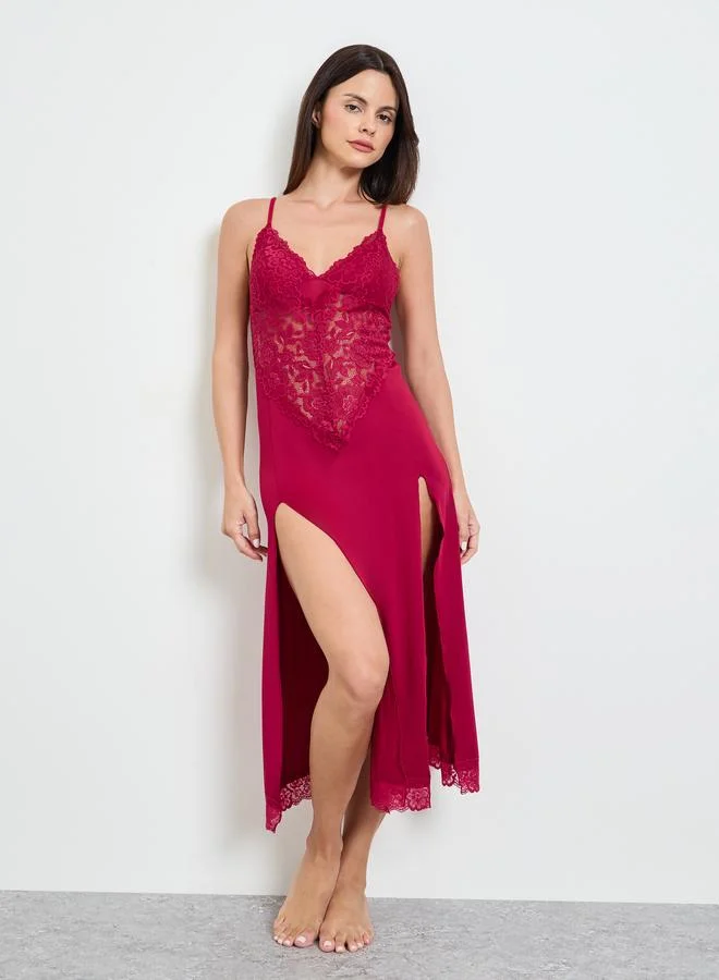 Take Two Burgundy Lace Insert Slip