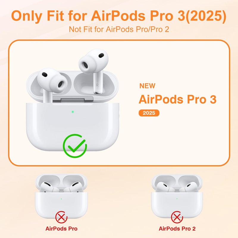 Link Dream 5 Pairs Replacement Ear Tips for AirPods Pro 3 Silicon Ear Buds Tips with Cleaner Pen & Portable Storage Box Whiteï¼ˆXXS/XS/S/M/L Tips+ Cleaner Pen - Image 2