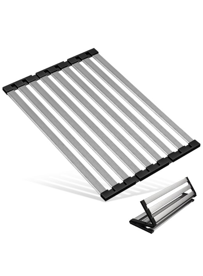 بيت الأناقة رف تجفيف أطباق قابل للطي من أرا هوم ل【رف تجفيف الأطباق فوق الحوض】نوفر لكم خمسة أحجام مختلفة تناسب معظم أحواض وأسطح المطابخ. قبل شراء رف تجفيف الأطباق القابل للطي فوق الحوض، يُرجى قياس أبعاد حوضك لاختيار الحجم المناسب! يُعد هذا المنظم الموفر للمساحة إضافة ممتازة لمستلزمات المطبخ ومستلزمات الشقة. مساعدكم الموثوق للحفاظ على مطبخ منظم - يُسهّل التنظيف ويحافظ على نظافة أسطح المطبخ!حوض المطبخ، رف تجفيف أطباق فوق الحوض، تخزين على سطح الحوض، غطاء رف تجفيف للحوض، مصفاة من الفولاذ المقاوم للصدأ - Image 2