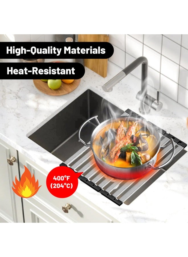 بيت الأناقة رف تجفيف أطباق قابل للطي من أرا هوم ل【رف تجفيف الأطباق فوق الحوض】نوفر لكم خمسة أحجام مختلفة تناسب معظم أحواض وأسطح المطابخ. قبل شراء رف تجفيف الأطباق القابل للطي فوق الحوض، يُرجى قياس أبعاد حوضك لاختيار الحجم المناسب! يُعد هذا المنظم الموفر للمساحة إضافة ممتازة لمستلزمات المطبخ ومستلزمات الشقة. مساعدكم الموثوق للحفاظ على مطبخ منظم - يُسهّل التنظيف ويحافظ على نظافة أسطح المطبخ!حوض المطبخ، رف تجفيف أطباق فوق الحوض، تخزين على سطح الحوض، غطاء رف تجفيف للحوض، مصفاة من الفولاذ المقاوم للصدأ - Image 5