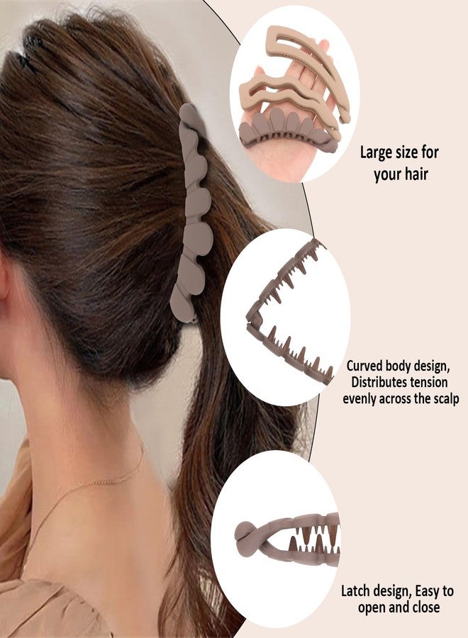 ANBALA 8Pcs Banana Clips For Women Matte Banana Clips for Thick Fine Hair Strong Hold Ponytail & Updos Holder, Medium Hair Claw Clips, 3 Styles - Image 3