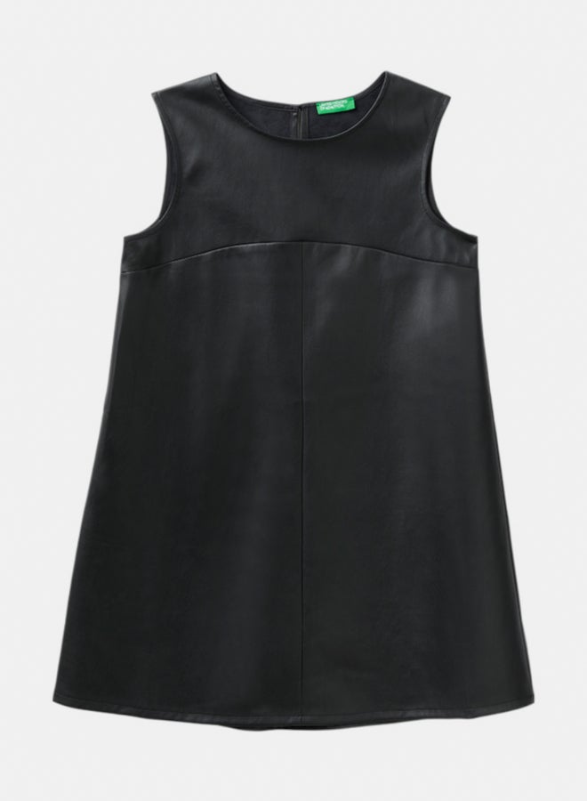 بينيتون فستان بنات من جلد صناعي - Image 1