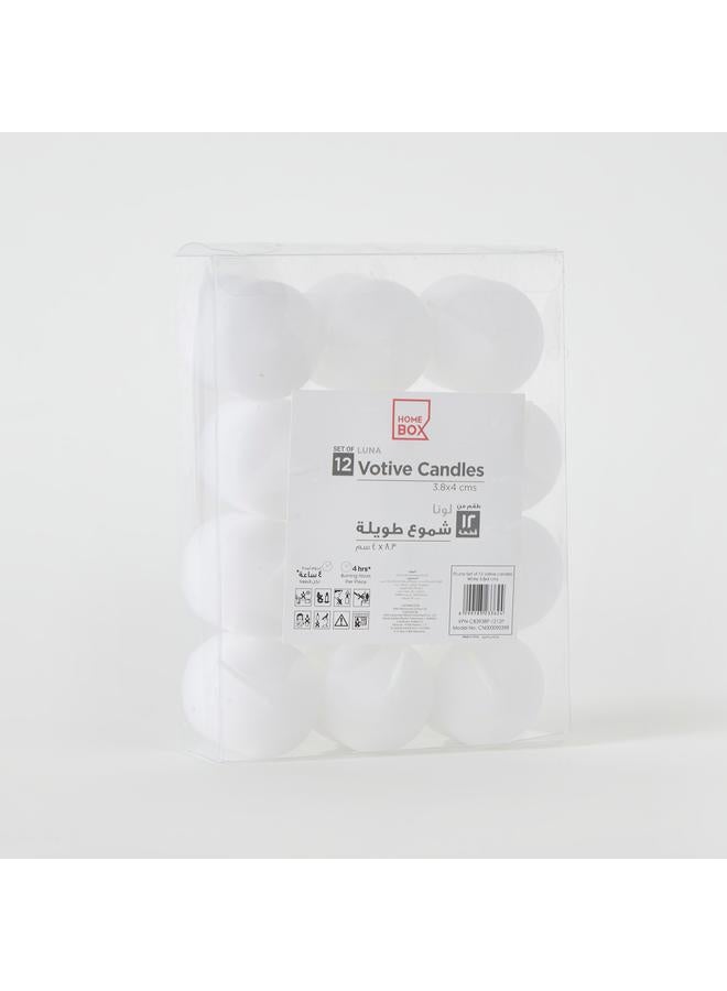 لونا مجموعة شموع نذرية مكونة من 12 قطعة مقاس 3.8 × 4 سم - Image 5
