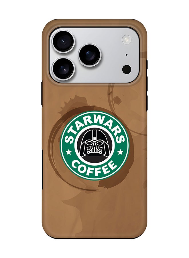 Stylizedd Tough Pro Magnetic Case for iPhone 17 Pro, Dual Layer hybrid PC + TPU Mobile Cover Matte - Starwars Coffee