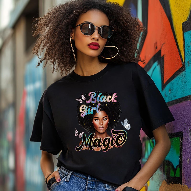 Shejdgart Dtf Transfers Ready to Press - 9 Pcs Black Girl Iron on Transfers for T-shirts Heat Transfer Vinyl Stickers African Black Women Iron on Patches Decals for Clothes Bag Pillow DIY Fabric Decor - Image 3