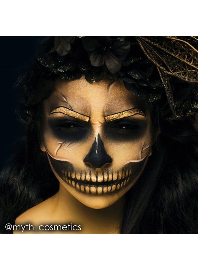 mehron Makeup Fantasy FX Cream Makeup | Water Based Halloween Makeup | Gold Face Paint & Body Paint For Adults 1 fl oz (30ml) (Gold) - Image 4