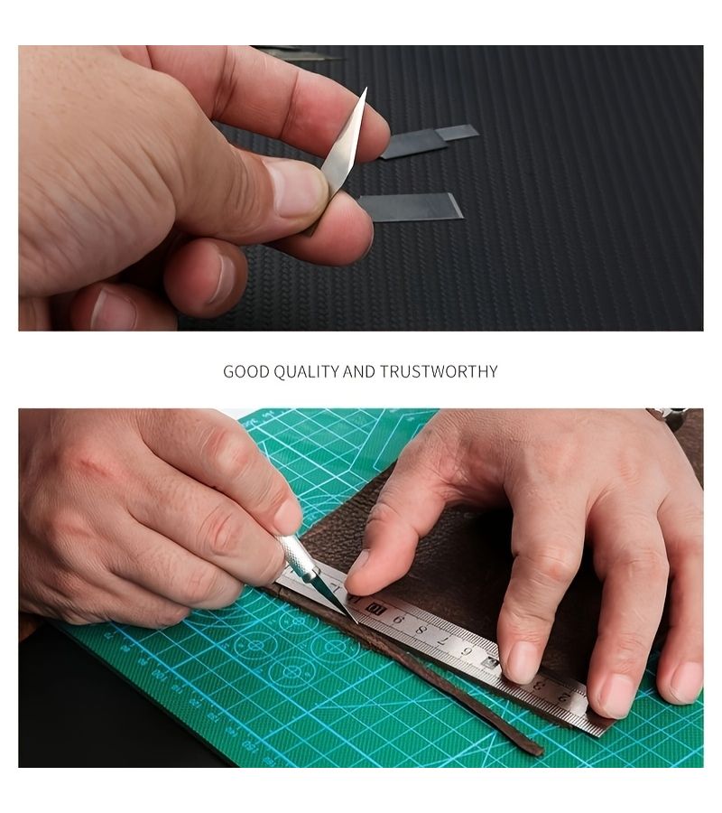 102 Pieces Craft Carving Knife Set With 100 Blades And 2 Handles For Art DIY Modeling And Precision Trimming - Image 5