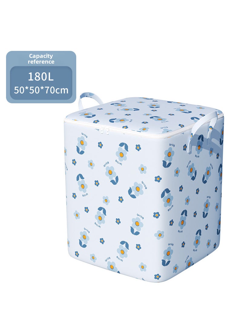 Generic - Large Fabric Storage Bag for BeddingsBlue Flower-180L [50*50 * 70cm]] Blue Flower-180L [50*50 * 70cm]] - Image 1