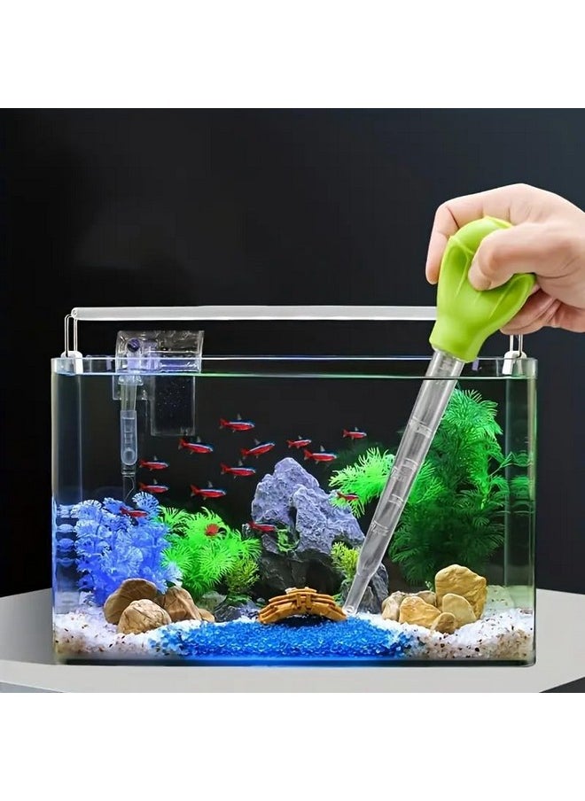 VAYINATO - 45 Ml Green Aquarium Fish Tank Water Changer Water Droppler For Cleaning Fish Tank Waste Remover And Fish Feeding Suits For Small Aquarium And Bowl By Petzlifeworld - Image 1