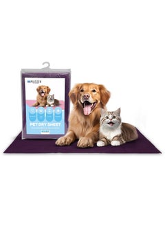 Maissen Pet Dry Sheet Large- Plum | Size-140Cm X100Cm | for All Pets | Waterproof Reusable Pee Pads for Dogs | Cat Mat | Washable Pet Dry Sheet | Training Pads for Dogs | Odor Remover | Quick Dry - pzsku/Z555EE6F80C99774C6BF0Z/45/_/1738306709/ce15b0d0-a3f9-4a7b-8cd4-2275e3e1fee2