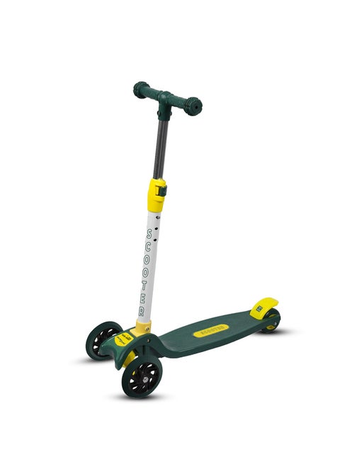 Green Foldable Scooter for Kids, Smart 3 Wheel Kids Scooter with Adjustable Height, Runner Scooter with PU Wheels & Brake, Skate Scooter for Kids 3 to 7 Years Boys Girls