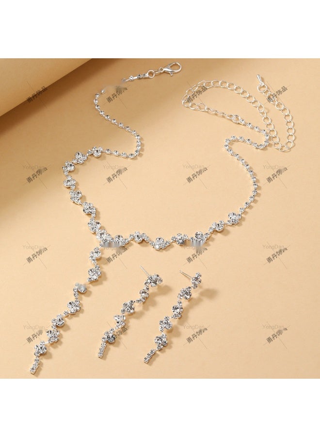 NIBEMINENT Elegant Women's Fashion Tassel Necklace Set for Weddings and Parties