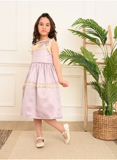 FULL JOY An  elegant and Beautiful Girls' Dress  , Purple  - Image 1