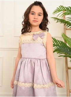 FULL JOY An  elegant and Beautiful Girls' Dress  , Purple  - Image 2