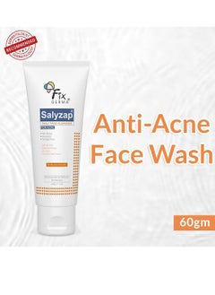 FIXDERMA 2% Salicylic Acid Face Cleanser, Salyzap Daily Face Cleanser for Acne | Face Wash for Women & Men | Sutable for Oily Skin, Acne Prone & Sensitive Skin - 2.1 Fl Oz - pzsku/Z555F018ABEF0288D9410Z/45/_/1740568597/b44a8a3f-8c0f-47b7-8045-b7ea18b14563